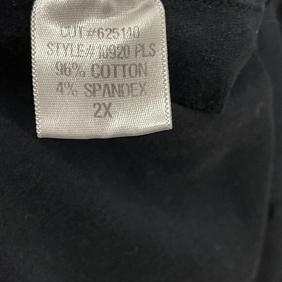 XCVI Womens Black Jacket Snap Front 3/4 Sleeve Stretch Cotton Pockets Size 2XL - Picture 4 of 5